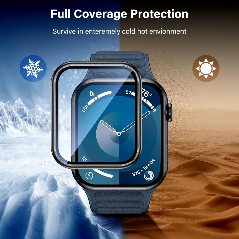 Apple Watch 41mm Glass Screen Protector Alignment Kit by SwiftShield (2 Pack - Black)