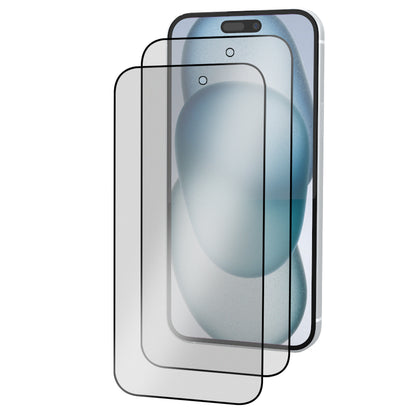 iPhone 15 Tempered Glass Screen Protector [2-Pack] with Easy Alignment Frame – Matte Anti-Glare, Premium by SwiftShield