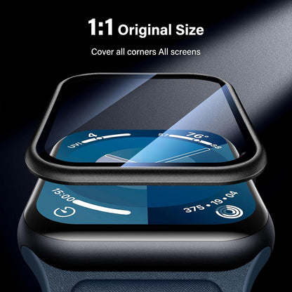 Apple Watch 41mm Glass Screen Protector Alignment Kit by SwiftShield (2 Pack - Black)
