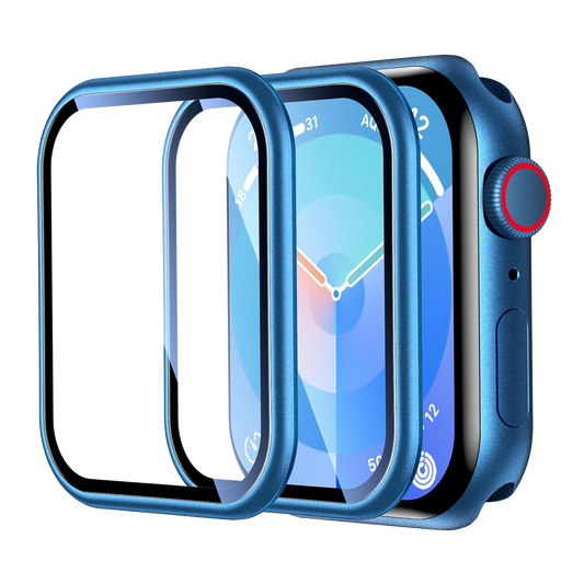 Apple Watch 41mm Glass Screen Protector Alignment Kit by SwiftShield (2 Pack - Blue)