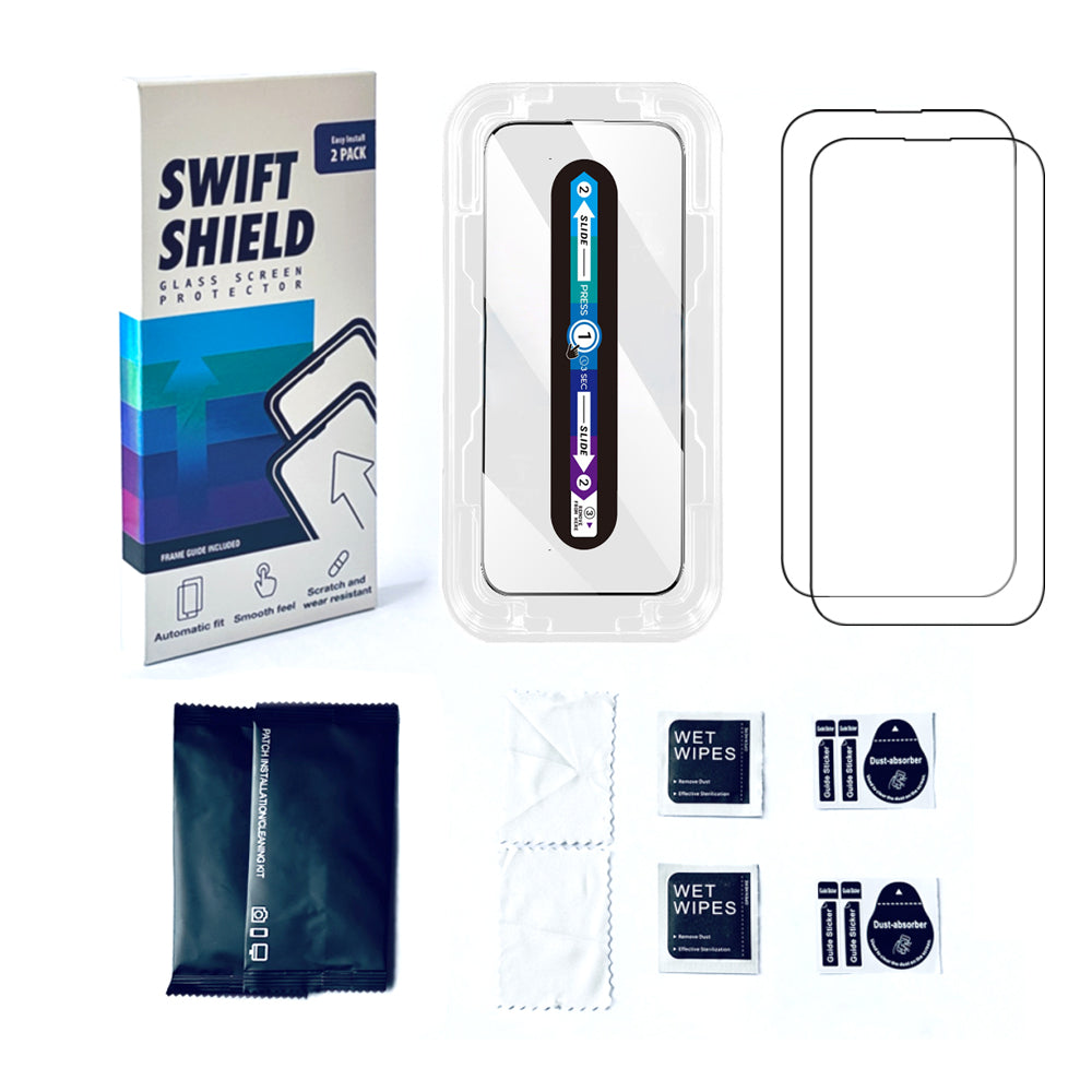Samsung Galaxy S25 Tempered Glass Screen Protector [2-Pack] with Easy Alignment Frame – Privacy, Premium by SwiftShield